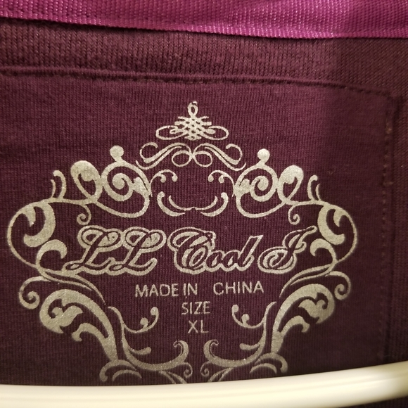 Sz XL LL Cool J  Purple Velour Jacket - Picture 15 of 15